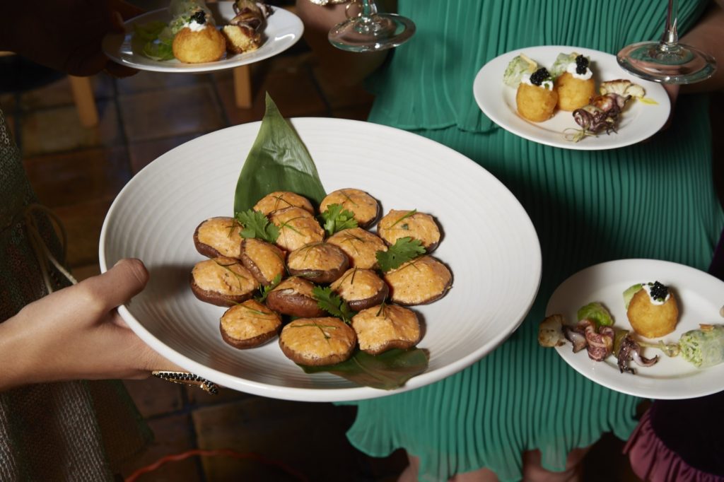 Gluten-Free Spicy Coconut Salmon Mousse in Shiitake Mushroom Cups Recipe