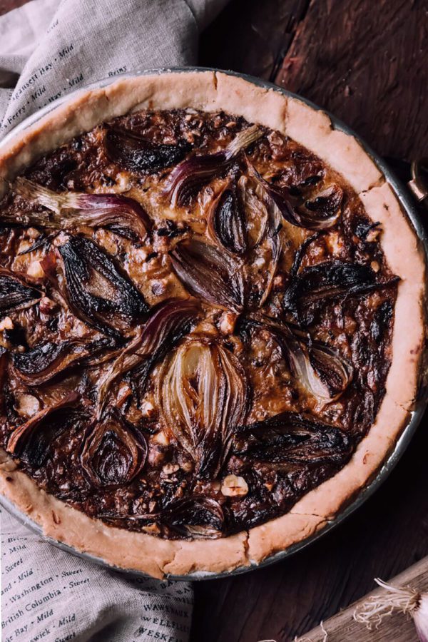 Caramelized Onion and Blue Cheese Gluten Free Tart Recipe Makes a Rich
