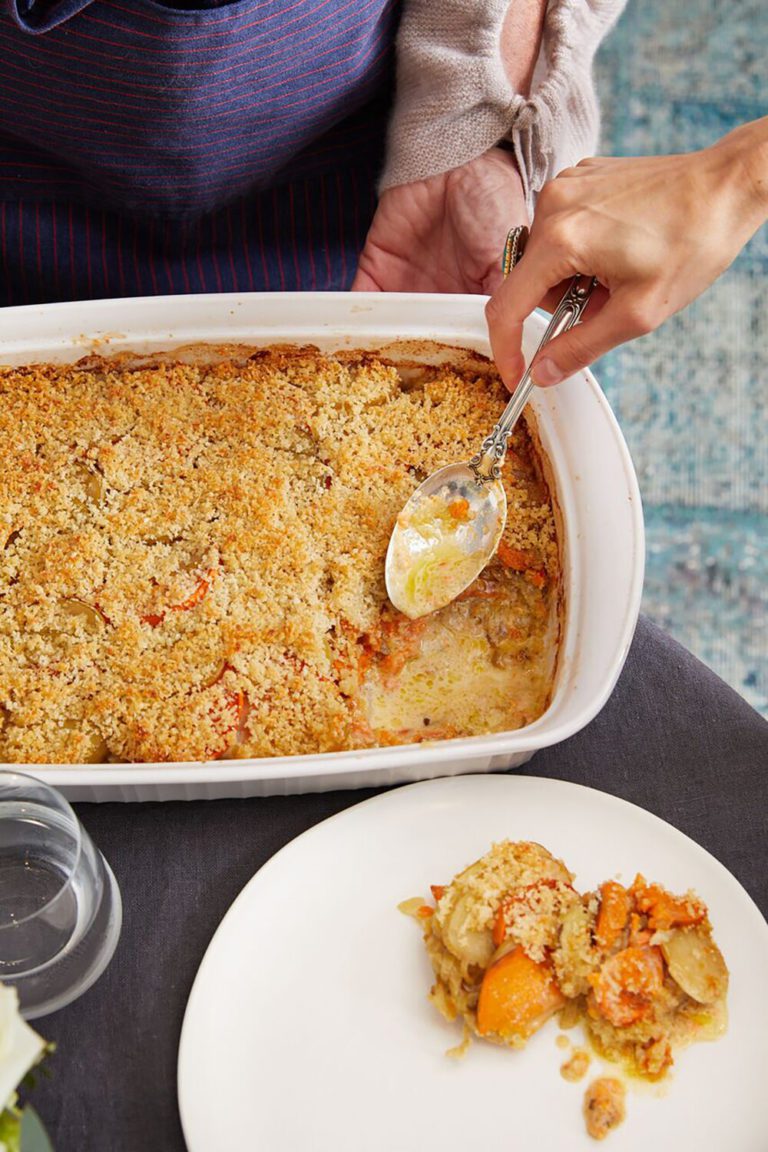 Yukon Gold, Sweet Potato, and Caramelized Fennel Gratin Gluten Free