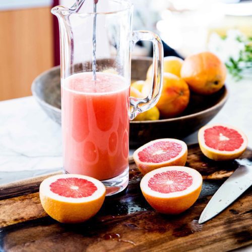 Pink Panther cardamom cocktail recipe with gin and grapefruit juice