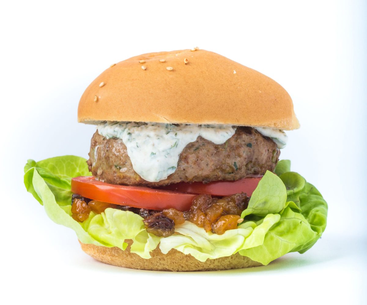 Gluten Free Burger with Curry and Chutney