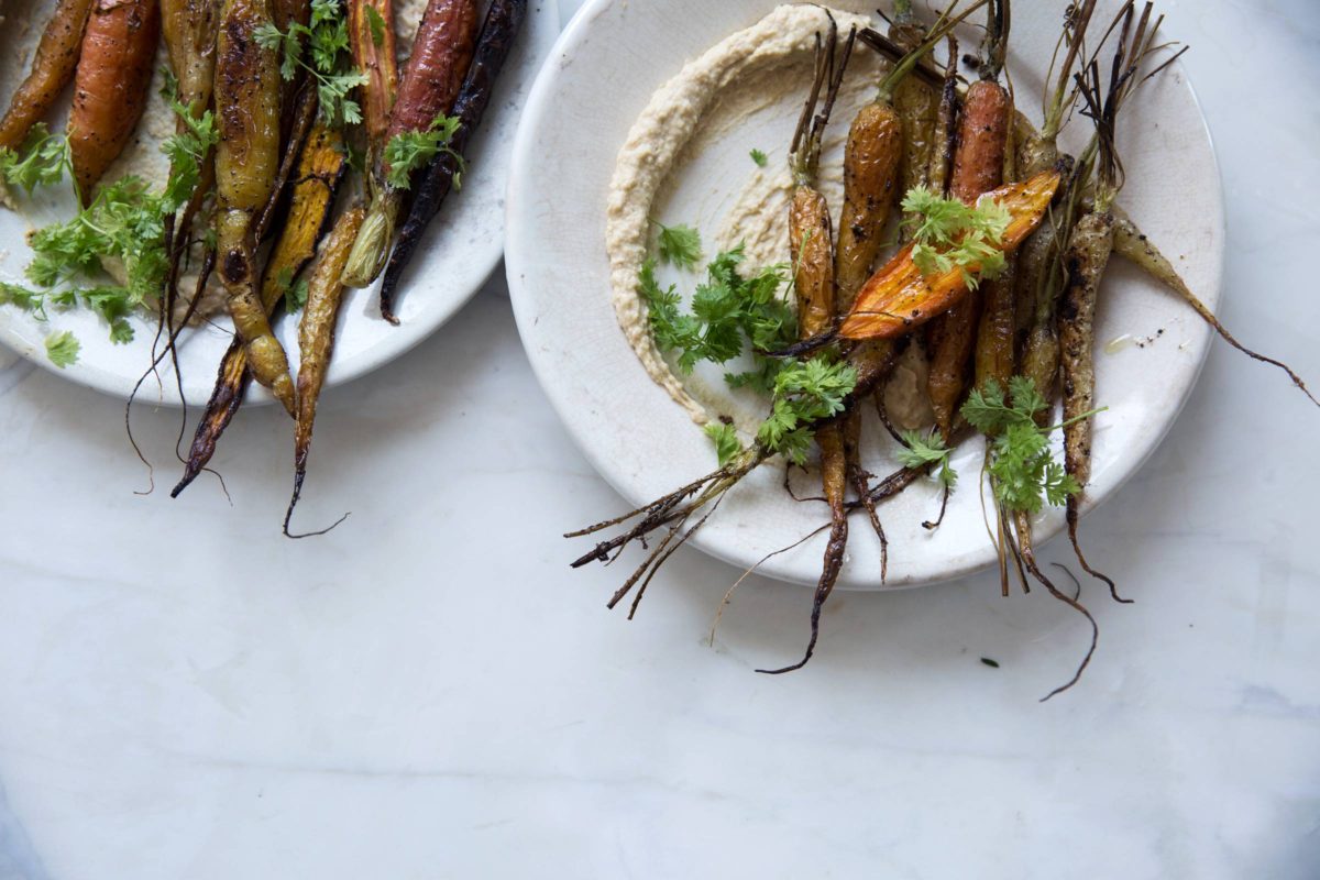 Roasted Carrots and Hummus Gluten Free
