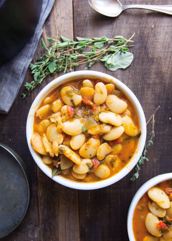 Perfect Gluten Free Side Dish: Mediterranean Braised Beans Simmered in ...