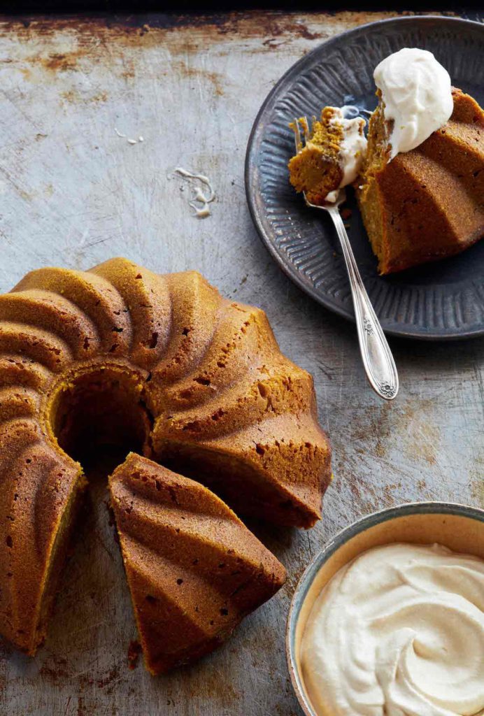 Gluten-Free Squash Spice Cake with Chai Whipped Cream