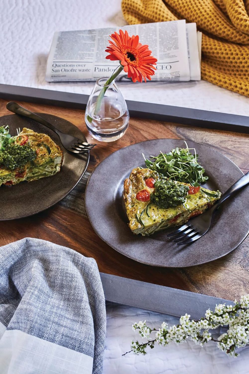 gluten free breakfast frittata vegetable pesto frittata recipe with
