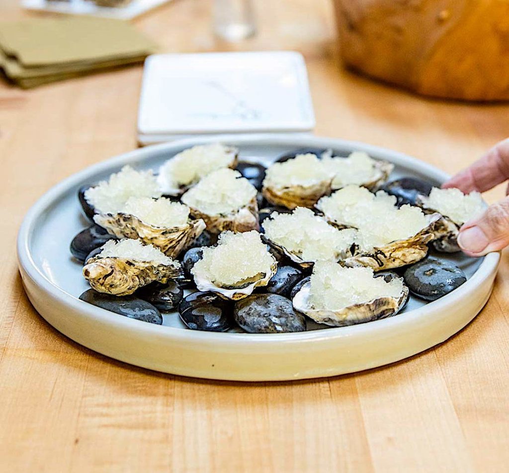 Oysters on the Half Shell with Yuzu-Sake Granita Recipe