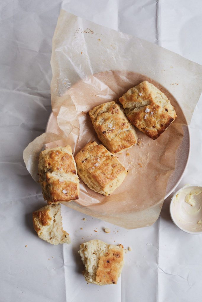 Gluten-Free Flaky Caramelized Onion and Fennel Biscuits