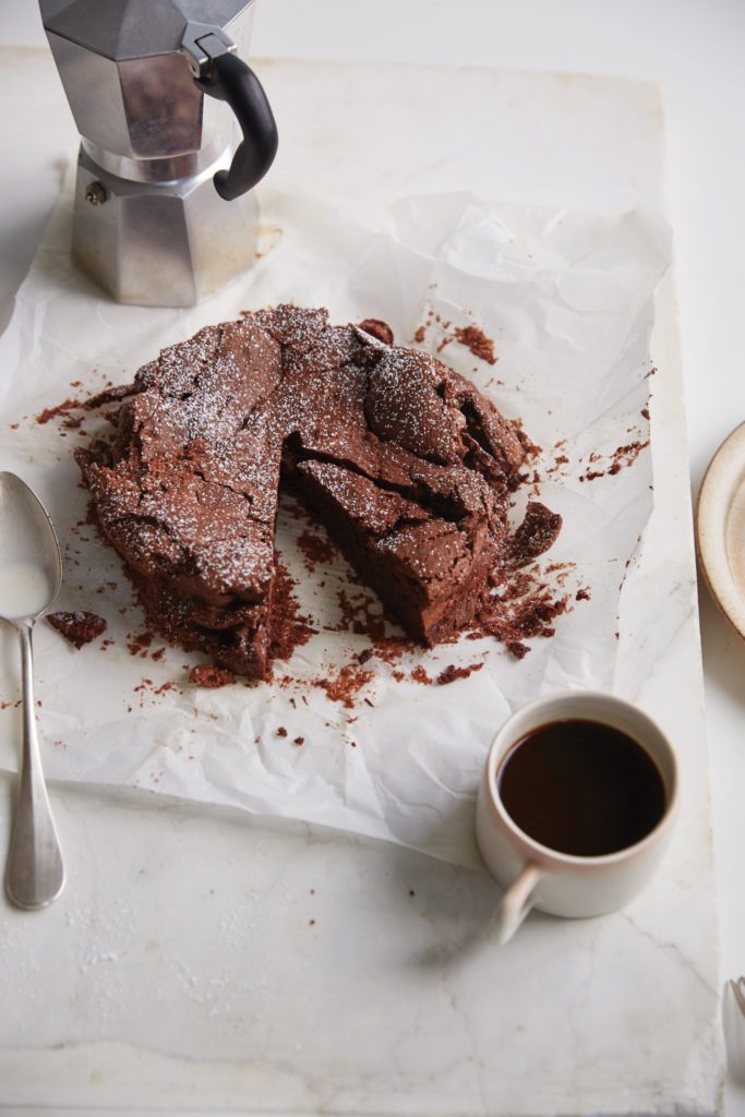Gluten free chocolate cake with a kiss of citrus