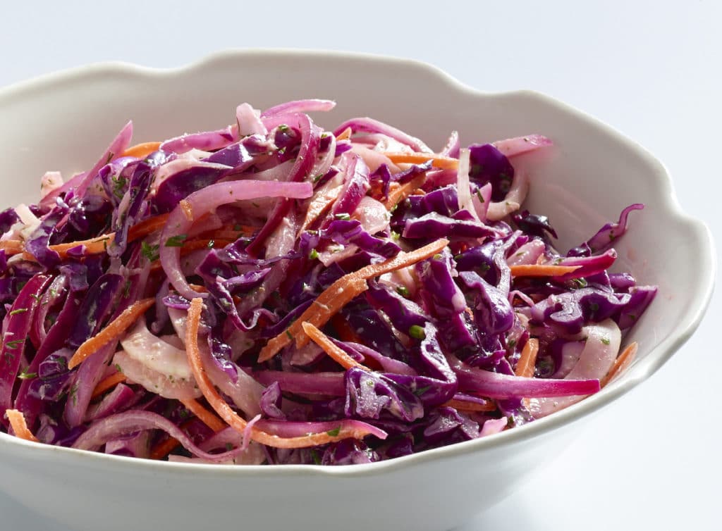 Gluten-Free Red Cabbage and Fennel Slaw with Horseradish Vinaigrette Recipe
