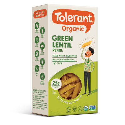 Product Review: Tolerant Organic Green Lentil Penne